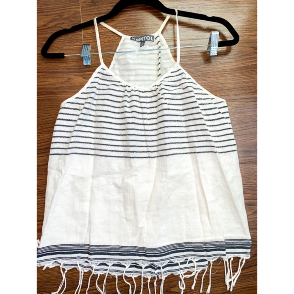 Halter Neck Tassel Tank Top